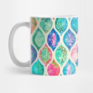 Watercolor Ogee Patchwork Pattern Mug